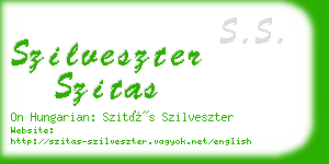 szilveszter szitas business card